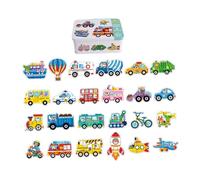 Générique Puzzles assortis pour enfants pour garçons et filles Jouet cognitif d'intelligence portable pour débutants Puzzles Jouet éducatif, Transport