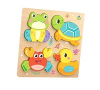Générique Puzzles En Bois pour Bébé, Couleurs, Formes, Jeu de Développement Cognitif, Dessin Animé, Jouets éducatifs, Puzzle En Bois pour Bébé de 1, 2 Ou 3 Ans, Animal Marin