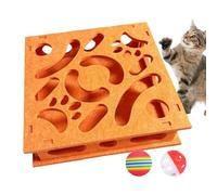 Générique Puzzles for Cats, Cat Sensory Stimulating Toy with Bell and Ball, Interactive Intelligence Maze for Boredom Release Training Crate Outdoor Hunting Indoor Travel Kitten Senior