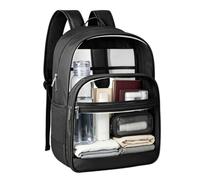 Générique PVC Clear School Backpack Adjustable Book Bag For Students