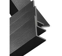 Générique PVC Faux Wood Shelving Cap, Wire Shelving, Removable Reusable Waterproof Cover for Kitchen Office Clothing Organization Rack(Black,26x20x2)