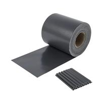 Générique PVC Privacy Fence Tape - Waterproof Dark Grey Balcony Screen Mesh | Cuttable Yard Protection Fabric with 20 Clips for Garden Patio Outdoor Wind Blocking Cover 19x3500cm Durable Shield