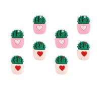 Générique PVC Protecteur de Câble Cactus 8 Pièces Mignon | Forme Cartoon Fente Dessous, Usage Maison et Déplacement, pour Ordinateurs Portables et Téléphones