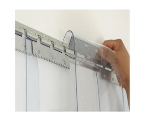 Générique PVC Strip Curtain for Freezer Doors, Soft Hanging Door Kit with Mounting Spikes, Ideal for Warehouses, Factories & Supermarkets (120x230cm/47.24x90.55in)