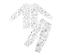 Générique Pyjama à Colorier pour Enfant, Ensemble Lavable avec Motifs à Personnaliser, Activité Créative DIY, Cadeau Garçons et Filles, Pyjama Personnalisable Peindre Personnalisé