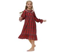 Générique Pyjama Chemise de Nuit pour Filles d'automne et d'hiver Vêtements d'intérieur pour Enfants Pyjamas Enfants(Red,4-5 Ans)