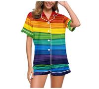 Générique Pyjama Coton Femme Veste Coupe Vent Couple Demi Saison Ensemble Short À Manches Courtes pour Femmes Imper avec Capuche Combinaisons Et Combishorts Ete De Nuit Rains Impermeable