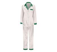 Générique Pyjama de Noel Famille Satin Soie Vêtement pour Femme Homme Couple Enfant à Manches Longues Chemise Boutons Vers avec des le Hiver Pantalon Assorti Vêtements Sexy Chic Deux