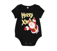 Générique Pyjama en Mélange De Coton pour Famille De Noël Pyjama Noël Noel Femme Homme Costume Père Luxe Garcon 3 Ans Ensemble Noel Famille Déguisement Garçon (Bebe,Noir,3-6 Mois)