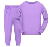 Générique Pyjama Enfant Garcon Fille Ensemble Pyjamas Manches Longues Unisexe Confortable et Doux T Shirt Tops Pjs Shorts Peints La Main Vêtements De Maison