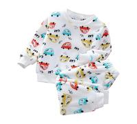 Générique Pyjama Enfant Garcon Fille Hiver Chaud 0-7 Ans Polaire Sweat sans Capuche Vetement Bebe garçon Animal Dessin Anime Haut Pantalon Mignon Tenue 2 Pieces Ensembles Fille (Red-1, 12-18 Mois)