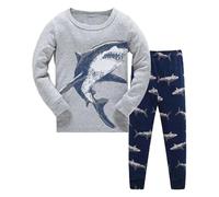 Générique Pyjama Enfant Garcon Fille Vêtement de Nuit Manches Longues Ensemble Pyjamas Unisexe Confortable et Doux Haut Col Rond Pantalon Ado Tenues Détente vêtements