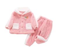 Générique Pyjama Enfant Manches Longues,AdolescentTenues Détente Ensemble animé Confortable Classique de vêtements Nuit Restez au Chaud en Hiver 12 Mois-14 Ans