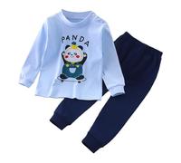 Générique Pyjama Enfant Manches Longues AdolescentTenues Détente Impression de Dessin animé Loungewear décontracté Tenue Haut et Pantalon Idée Cadeau pour Petites Filles garçons