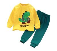 Générique Pyjama Enfant Manches Longues AdolescentTenues Détente Impression de Dessin animé Loungewear décontracté Tenue Haut et Pantalon Idée Cadeau pour Petites Filles garçons