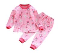 Générique Pyjama Enfant Manches Longues AdolescentTenues Détente Impression de Dessin animé Loungewear décontracté Tenue Haut et Pantalon Idée Cadeau pour Petites Filles garçons