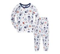 Générique Pyjama Enfant Manches Longues,Ensemble Unisexe Impression de Dessin animé Pyjamas pour Enfants Colorier Classique vêtements Nuit Epais Hiver Chaud Idéal Printemps et Automne