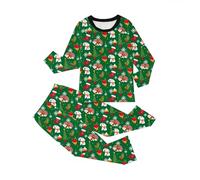 Générique Pyjama Enfant Manches Longues Tenue décontractée pour garçons Impression de Dessin animé Pyjamas Enfants Colorier Haut et Pantalon Epais Hiver Chaud Idéal Printemps Automne