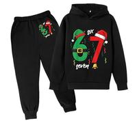 Générique Pyjama Enfant Pyjama Fille Ensemble de Hoodie de Noël pour Filles Quotidien Confortable Tenue décontractée stylée sans Poches