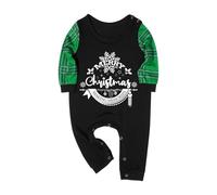 Générique Pyjama Familiale Coordonnée Noël Pyjama De Noel De Noel pour Femme Costume Carnaval Enfant Bebe Fille Ensemble Bebe Fille Déguisement Carnaval Enfant (Bebe,Vert,0-3 Mois)
