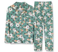 Générique Pyjama Femme Coton Ensembles 2 Pcs Pyjama Coton Hiver Chaud Homewear Femmes Grande Taille Basics Ensemble Pijama Manches Longues Boutonné Debardeur Pantalon Vêtements Noir Set Sleepwear