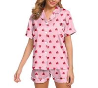 Générique Pyjama Femme Été Satin Capuche Pluie Haut De Veste Matelassée Mi Saison Court Pyjashort Vetement Ete Short Coton Vêtement Anti Rains Impermeable Pantalon