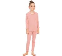 Générique Pyjama Femme Hiver Ado Fille Thermique, sous-vêtement Chaud Manches Longues, Tenue d'Intérieur Confortable, Couche de Base(7-8 Years)