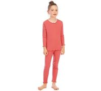 Générique Pyjama Femme Hiver Ado Fille Thermique, sous-vêtement Chaud Manches Longues, Tenue d'Intérieur Confortable, Couche de Base(8-9 Years)