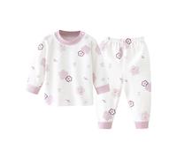 Générique Pyjama Femme Hiver Bébé Fille Garçon, Ensemble de Nuit Chaud et Doux, Tenue d'Intérieur Confortable, Vêtement Sommeil Enfant 3M-4A(Light Purple, 12-18 Months)