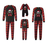 Générique Pyjama Fête de Noël pour Parents et Enfants Ensemble Pyjamas de Noel Famille Enfant Bebe Hiver Assorti Manches Longues avec Imprimé pour Père Mère Fille Garcon et Couple