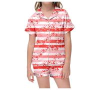 Générique Pyjama Fille 12 Ans Ensemble Léopard et Cœur, Tenue de Nuit Confortable, Vêtement d'Intérieur Doux, Pyjama avec Poches(Purple, 10-11 Years)