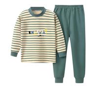 Générique Pyjama Fille/Garcon 1-14 Ans - Hiver Chaud Polaire Pyjama VêTements De Nuit Flanelle Mignonne PèRe NoëL Dinosaure Mignon Tenue 2 Pieces Enfant En Bas âGe Deux PièCes VêTements De Maison