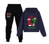 Générique Pyjama Fille Pyjama Satin Fille Ensemble de Hoodie Court de Noël pour Filles décontracté stylé Tenue Quotidienne élastique décontractée