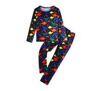 Générique Pyjama Garçon à Manches Longues, Pyjama garçon 2 pièces Ensemble Nuit Doux Confortable Haut Pantalon Manches Longues col Rond vêtements Enfants 2 à 10 Ans Parfait pour Maison et Quotidien