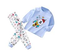 Générique Pyjama Garcon Enfants Enfant Ensemble Pyjamas pour Garçon Manches Longues Coton en Doux Hauts de et Pantalon Ado Tenues Détente Jeunes