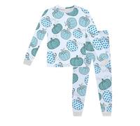 Générique Pyjama Garcon, Ensemble Halloween Manches Longues Fille imprimé Citrouille Tenue Cosy Maison Confort Quotidien détente soirée Cadeau vêtement Nuit léger