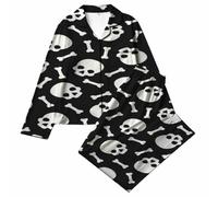 Générique Pyjama Garcon, Halloween ludique pour Nuits Confortables Ensemble à imprimé Festif élastique adapté aux Filles 3-14 Ans Usage Quotidien et Domestique Lavable en Machine Toutes Saisons