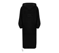 Générique Pyjama Homme Coton Chemise de Nuit à Capuche pour Hommes et Femmes,Chemise de Nuit brodée en Flanelle Diable,Couleur Unie,à la Mode,Grande Taille,Hiver(Black,M)