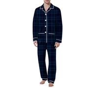 Générique Pyjama Homme - Pijama Homme Ensemble sous-vêtements Thermiques USB en Coton pour Hommes 9 résistantes Froid sous-vêtements Charge et Chauffage intelligents pour Couple Hiver (Dark Blue S)