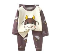 Générique Pyjama Manches Longues Garcon Deux Pièces, Pyjama garçon 2 pièces Doux Ensemble Nuit Confortable Haut Manches Longues Pantalon bébé Tout-Petit vêtement de Sommeil