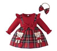 Générique Pyjama Noel Bebe Déguisement Ensemble de Vêtement Bébé Unisexe Noël Lutin Costume Barboteuse Chapeau Rayé Pantalon Infantile Garçon Fille Tenue de Noël Pyjama Bébé