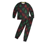 Générique Pyjama Noël Enfant Fille Vêtement Fille Garçon Manches Longues Christmas Cartoon Imprimé Haut T Shirt Pantalon Carnaval Noël Doux Décontracté Cadeau Parfait Vêtement Maison