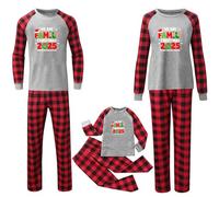 Générique Pyjama Noel Famille Ensemble Pyjama Maison Chaud Costume Famille Pyjamas Impirmé Tenue de Noël Couple Christmas Ensemble Femme Homme Fille Garçon Cadeau Automne Hiver Grande Taille