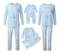 Générique Pyjama Noel Famille Ensembles de Pyjamas Noël Pyjama Assorti Couple T Shirt Manche Longue et Pantalons Chaud Christmas Pyjama Ensemble Femme Homme Fille Garçon Printemps Automne Hiver