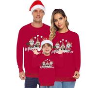 Générique Pyjama Noel Famille Femme Homme Enfants Noël Famille Longue Manches Tops Christmas Sweater Pulls De Noël Familles Col Rond Christmas Sweat-Shirt Hiver Chaud Mode Enfants09