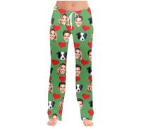 Générique Pyjama Personnalisé - Pantalon de Pyjama avec Votre Photo ou Celle de Votre Animal de Compagnie - Idée Cadeau Originale pour Homme, Femme, Noël, Anniversaire