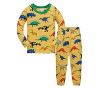Générique Pyjama pour Garcon et Fille Deux Piece, Pyjama Enfant garçon Fille Deux pièces Manches Longues imprimé Dessin animé vêtement Nuit Doux Confortable Tout-Petit 1-8 Ans