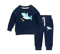Générique Pyjama pour Garcon et Fille Deux Piece, Vêtements pour garçon bébé Ensemble Sweat à Capuche zippé Pantalon survêtement imprimé Dinosaure Tenue Automne Hiver Confortable