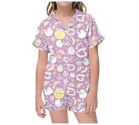 Générique Pyjama pour GarçOn Fille 2 Pièces Ensemble Halloween Ensembles de Pyjamas imprimés Filles Enfants Simple Doux Surpyjama en Coton Enfant ou Ado