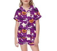 Générique Pyjama pour GarçOn Fille Pyjamas Halloween Déguisements Lot 2 Ensembles de et Ado Bebe Coton VêTements Maison Haut Pantalons Ensemble Filles GarçOns